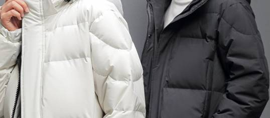 Knielanger Puffermantel – 700FP Premium-Daunenjacke aus weißer Ente | Maschinenwaschbarer Oversize-Parka in Schwarz/Elfenbein/Grau (S-3XL)_voghion.com