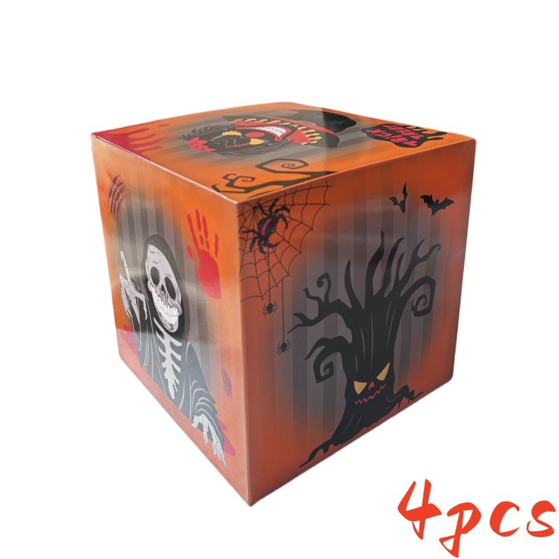 Halloween Ghost Festival Bloody Halloween Party Decoration Pumpkin Pattern Cardboard Box - Orange Ghost Box_voghion.com