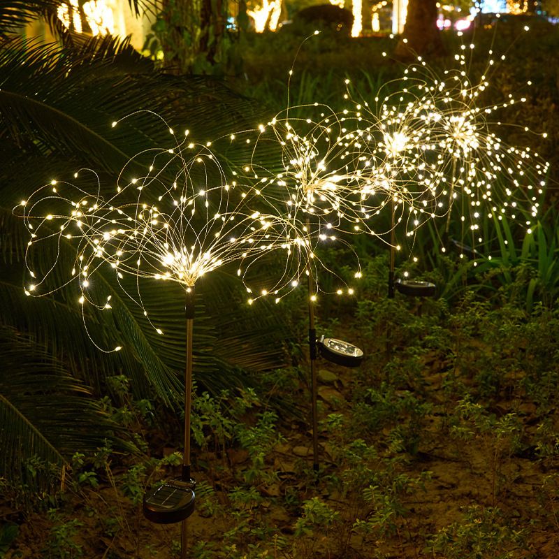 Luci a LED a energia solare per fuochi d'artificio, luci fatate a forma di dente di leone impermeabili per esterni con 8 modalità, decorazione natalizia per feste in giardino_voghion.com