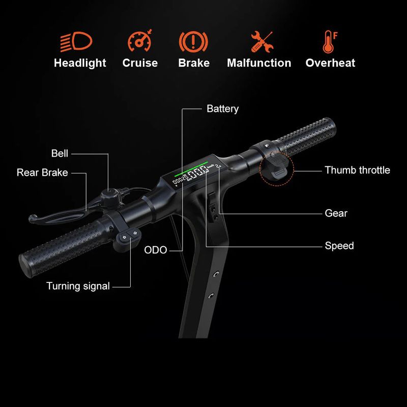 NANROBOT Elektroroller für Erwachsene 500W 10 Zoll 48V 10.4AH Batterie_voghion.com