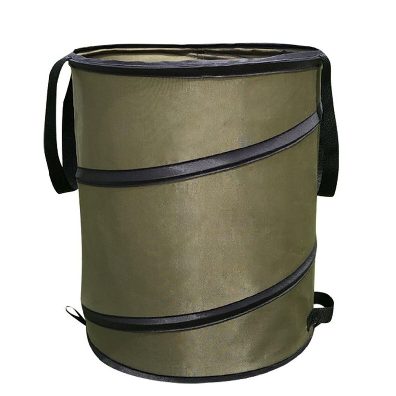 Portable Oxford Collapsible Pop-Up Garden Leaf Trash Can Garbage Storage Bag Bin_voghion.com