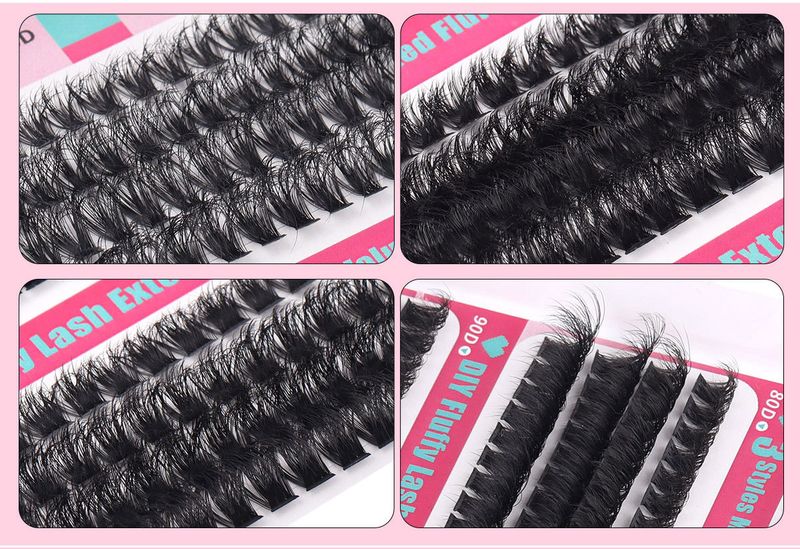 European and American cross border 216 clusters of thick false eyelashes set 70D80D90D mixed segmented DIY eyelashes_voghion.com