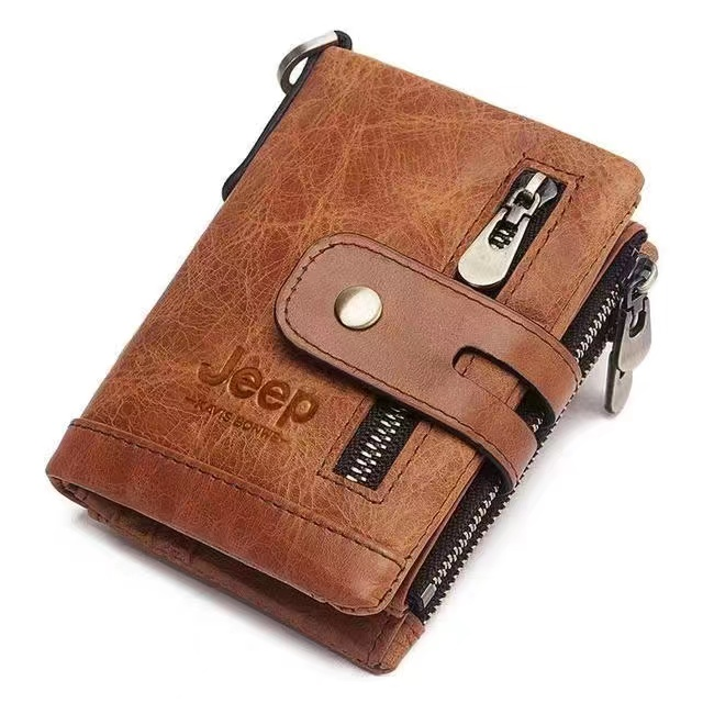 Rfid Genuine Leather Solid Men Wallet Travel RFID Blockin Cradit Card Holder With Coin Pocket Brand Business Clutch_voghion.com