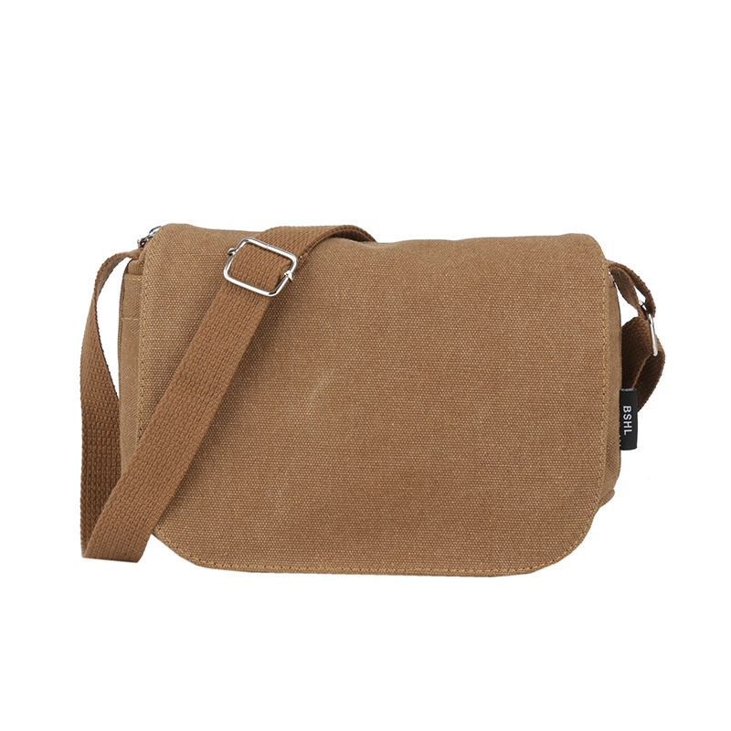 Workwear Style Fashion Single Shoulder Small Für Frauen Washed Canvas Rucksack Einfache Casual Phone Bag_voghion.com