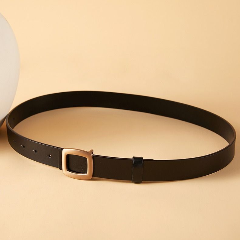 Nuova cintura in vita per jeans semplice e versatile da donna in vera pelle double face_voghion.com