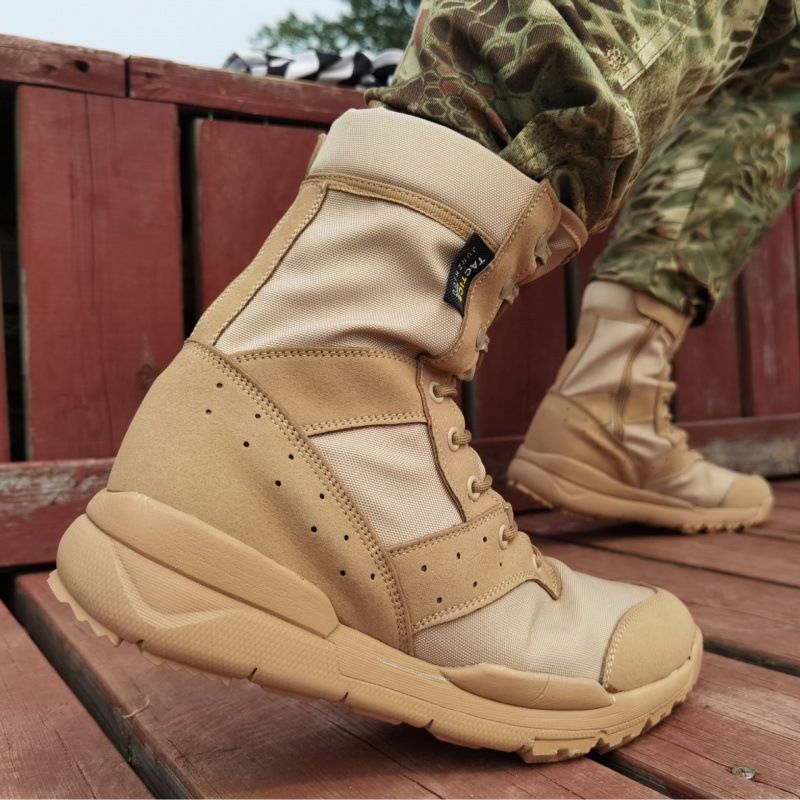 European Warm Series 2025 Ultra-light Summer Mesh Men's Combat Tactical Desert Outdoor School Unit Military Training Breathable Boots_voghion.com