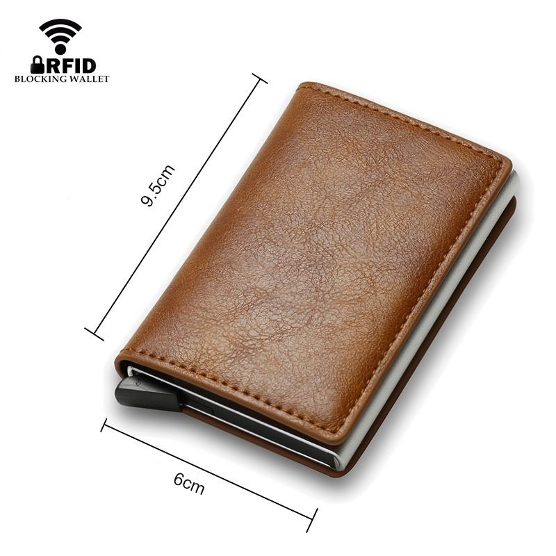 Porta carte pop-up automatizzate RFID, borse per carte di credito ultrasottili, porta carte di credito, più cassettiere, per uomini_voghion.com