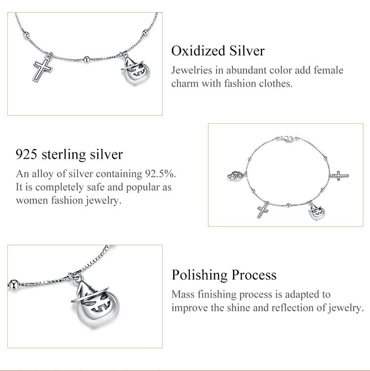 Festive Halloween Bracelet , 925 Sterling Silver Bracelet For Women_voghion.com