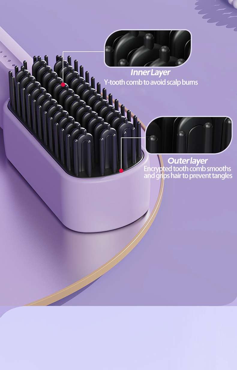 Neuer Haarglätter mit Kabelaufladung, tragbarer Haarglätter mit USB-Aufladung, Haarglätterkamm mit doppeltem Verwendungszweck_voghion.com