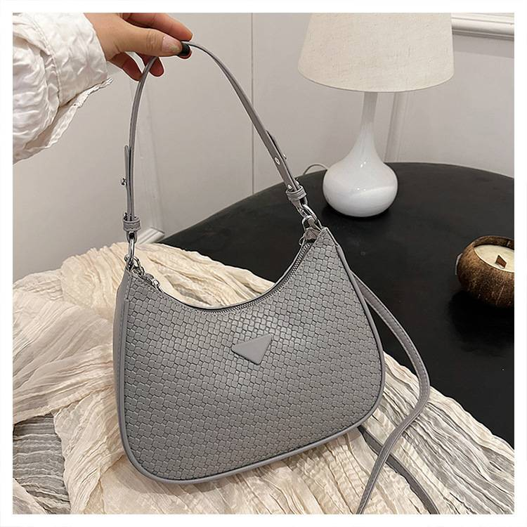 Evropská a americká módní retro kabelka přes jedno rameno, dámská, nová, tkaná, ležérní, módní taška přes rameno z bavlny_voghion.com