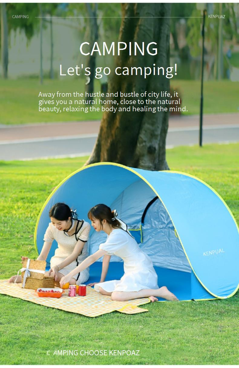 Tenda da spiaggia pop-up da 2 secondi - Riparo solare automatico per campeggio all'aperto e picnic_voghion.com