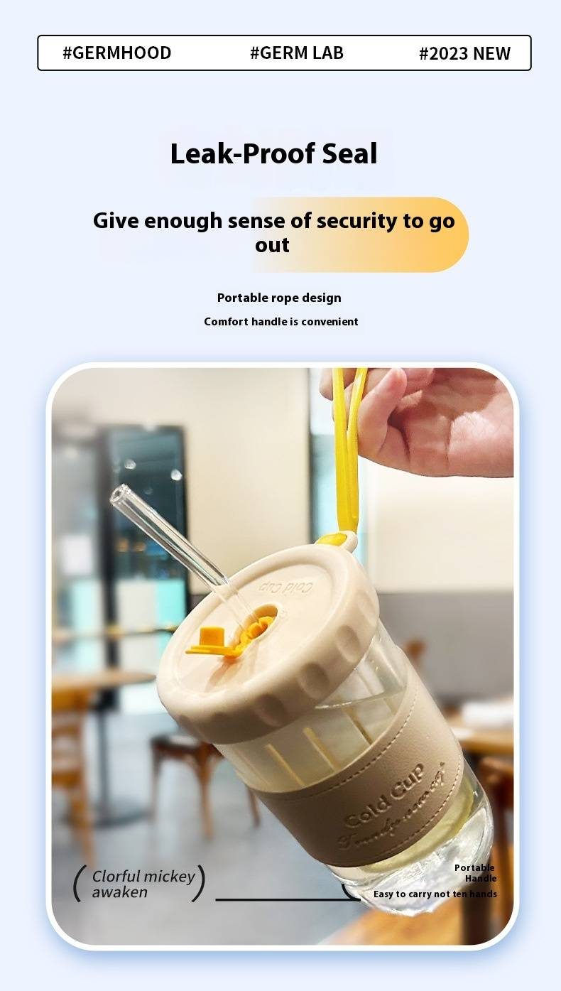 Cold Brew Tea Infuser Glass Bottle - Leak-Proof With Portable Handle For Iced Fruit Tea_voghion.com