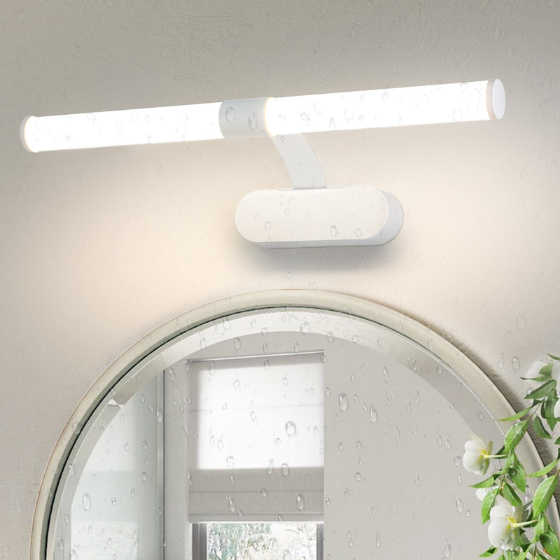 Glitzerlife LED Spiegelleuchte 40CM Spiegellampe - 6W Badleuchte Wand Wasserdicht IP44 Wandlampe Modern Neutralweiß 4000K Badlampe Für Keller Küche Badschrank_voghion.com