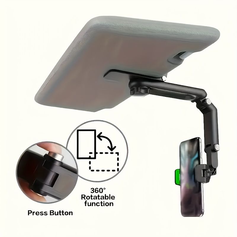 360° Rotating Car Phone Holder - Adjustable ABS Mount With Strong Suction For Dashboard, Kitchen & Bedroom, Fits All Phones_voghion.com