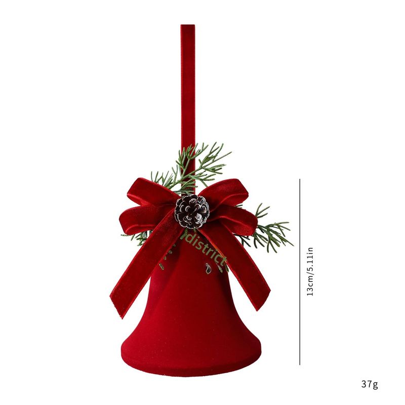 Ensemble de décorations de Noël floquées haut de gamme – Cloches élégantes, nœuds et décorations de Noël d'inspiration vintage pour sapin, couronnes et emballages cadeaux_voghion.com
