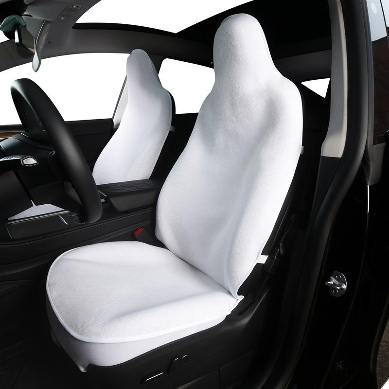 For Tesla Model 3 /Y Front High Quality Flannel Upholstered Seat Cover Car Modified Interior Decorate Accessories_voghion.com