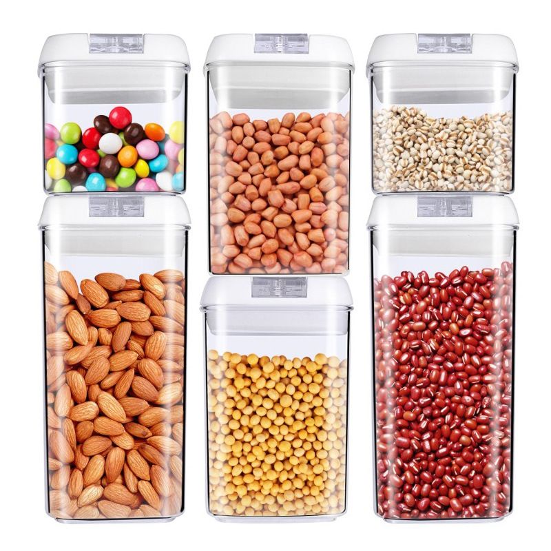 42-Piece BPA-Free Plastic Food Storage Container Set – Airtight Stackable Pantry Organizers For Dry Goods, Spices & Coffee_voghion.com