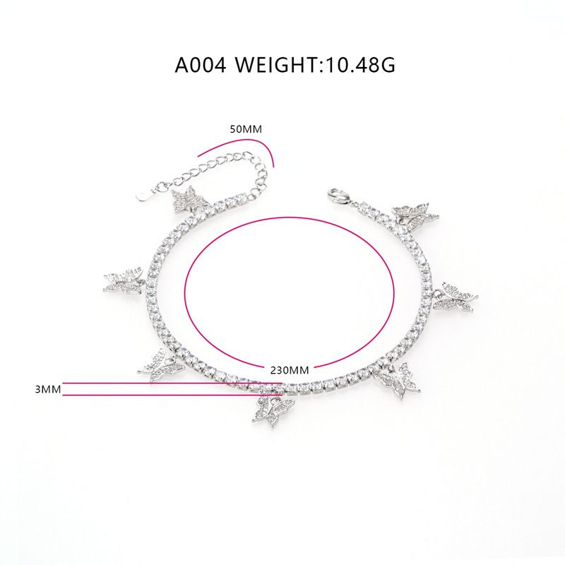 Foxy Accessories Nuova cavigliera a farfalla in zircone per donna, gioielli raffinati da donna_voghion.com