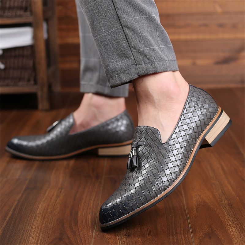 Herren Luxus Freizeitschuhe Herbst Leder Loafer Büro Abendschuhe Herren Fahren Mokassins Bequeme Slip On Party Mode Schuhe_voghion.com