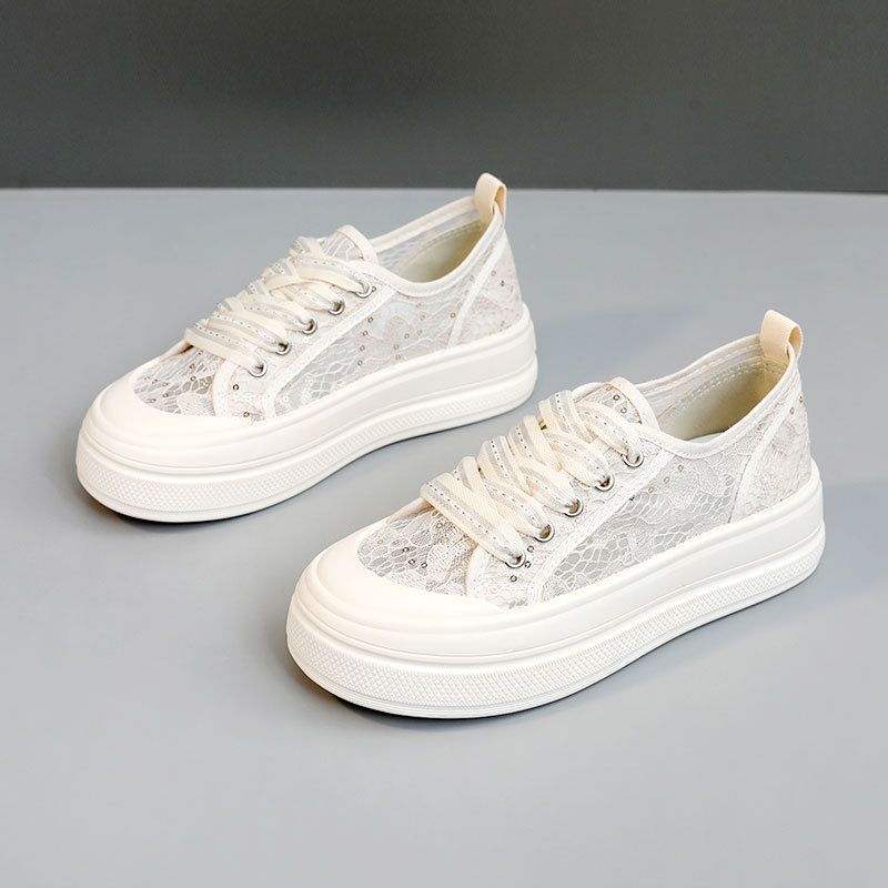 Zy3365 New New Spring Summer Mesh Breathable Round Toe Patchwork Casual Shoes Height Increasing Thick Sole_voghion.com