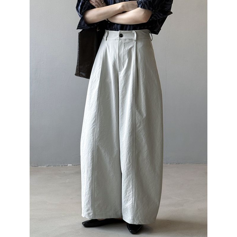 Yanshuang – Pantalon décontracté style américain pour femme, coupe ample, coupe droite, jambes larges, style décontracté, collection automne 9819_voghion.com
