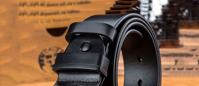 VARME menns toppkvalitets nye design massivt kuskinn menn ku ekte skinn kuskinn svart nålespenne metallbelter jeans_voghion.com