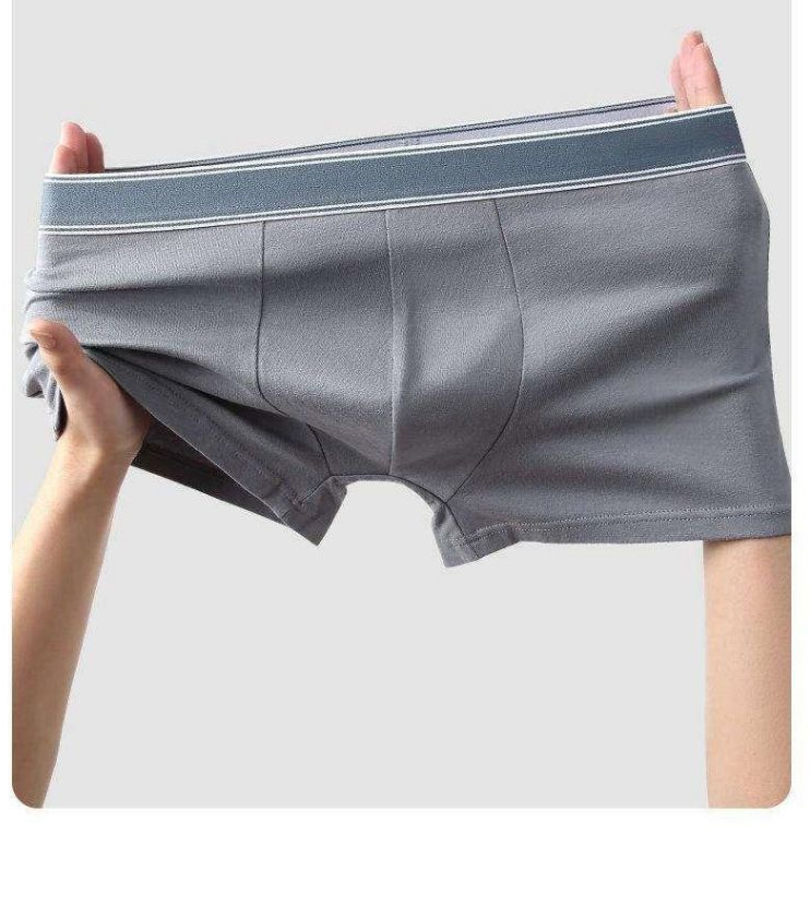 4PCS Boxer Shorts Large Size Seamless Cotton File Men's Boxer Shorts Summer Thin Section Siza L-3XL_voghion.com