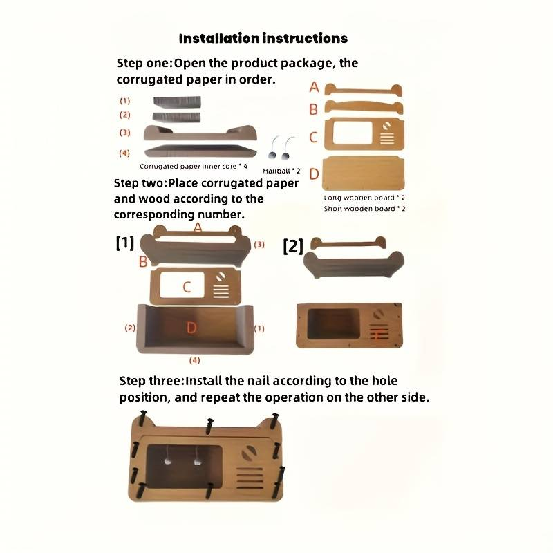 Domek dla kota, drapak dla kota, jaskinia dla kota z wiszącą piłką, duża przestrzeń, tekturowe legowisko dla kota, odpowiednie dla kotów do odpoczynku i drapania_voghion.com
