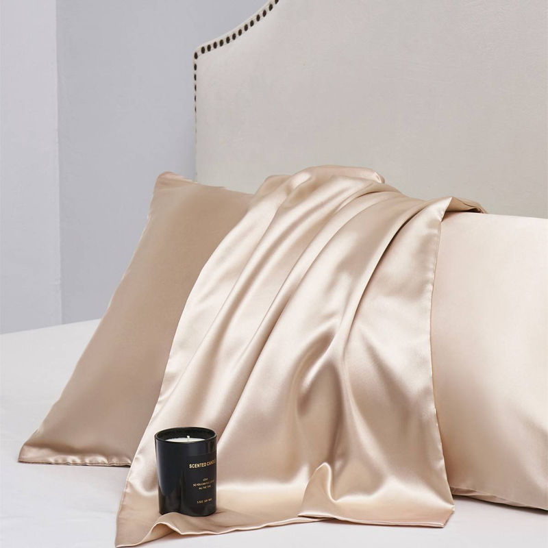 Satin-Kissenbezüge in voller Größe, ähnlich wie Seidenkissenbezüge, 2er-Pack, Kissenbezug für schlafende Frauen mit Hotelverschluss_voghion.com