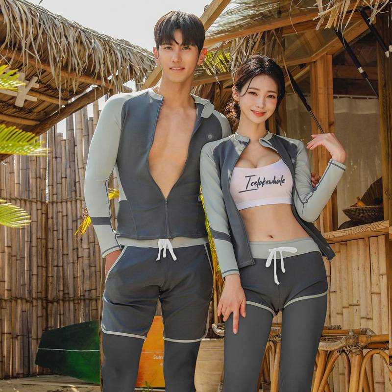 Trajes de buceo, protección solar para hombres y mujeres, secado rápido, dos piezas, manga larga, pantalones largos, trajes de snorkel, trajes de baño, surf_voghion.com