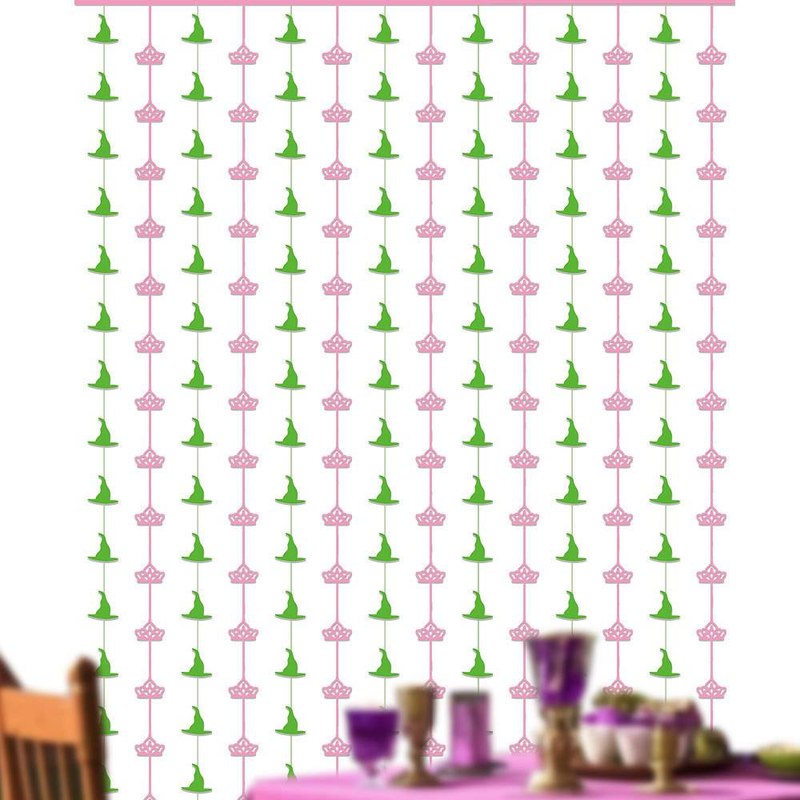 Magic Wicked Witch Theme Party Decoration Rain Silk Curtain Children's Birthday Party Witch Hat Crown Rain Silk Curtain_voghion.com