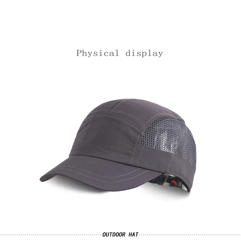 Quick-Dry Baseball Cap For Men - Lightweight & Breathable Sun Hat With Long Brim (UPF 50+ UV Protection, Moisture-Wicking, Adjustable Strap)_voghion.com