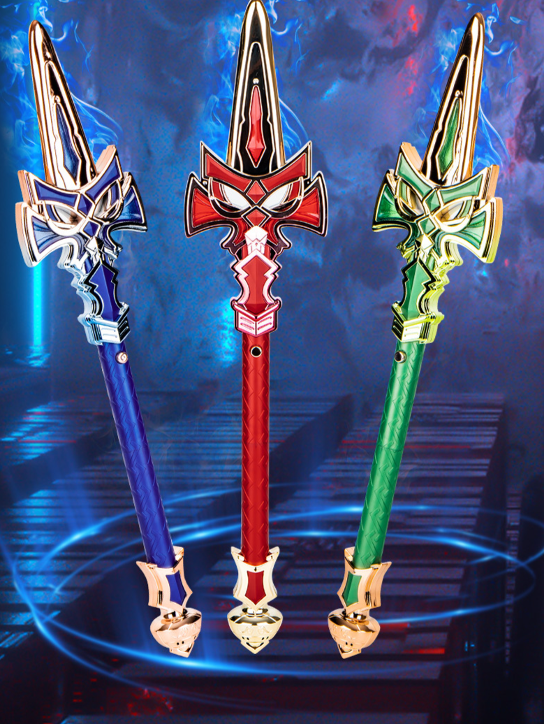 Espada de juguete para niños, arma de simulación Qibing Yuannian, espada fantasma, cuchillo luminoso eléctrico, luz y sonido coloridos, suministro de puesto._voghion.com