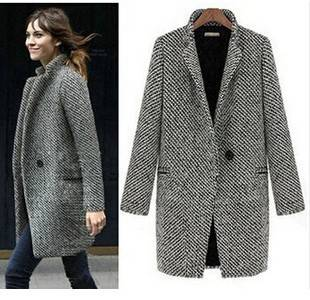 Elegante cappotto pied de poule da donna - Trench slim fit a maniche lunghe con colletto a revers, disponibile in taglie comode, stile street chic e gotico_voghion.com