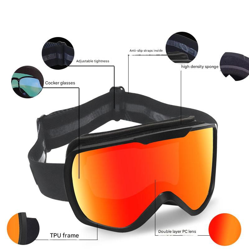 NOKO-Brand-name Adult Double-layer Anti-fog Ski Goggles, Ski Goggles, Ski Equipment_voghion.com