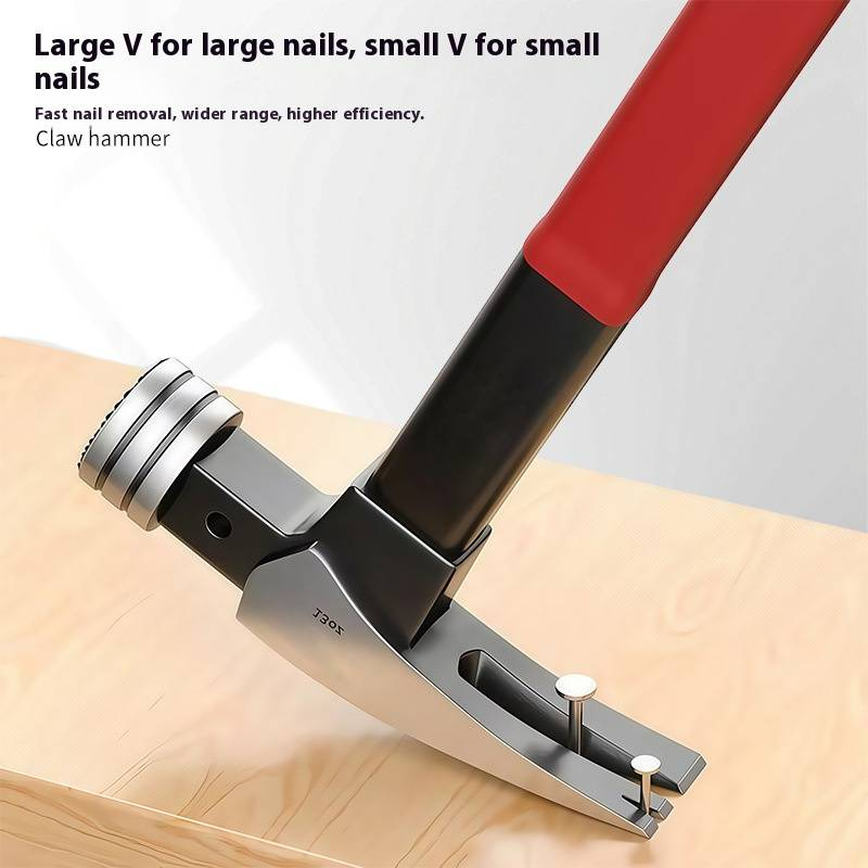 Scotty Insulated Handle Claw Hammer - Magnetic Multi-Purpose Nail Puller, High Carbon Steel Head, Durable Plastic Grip For Woodworking_voghion.com