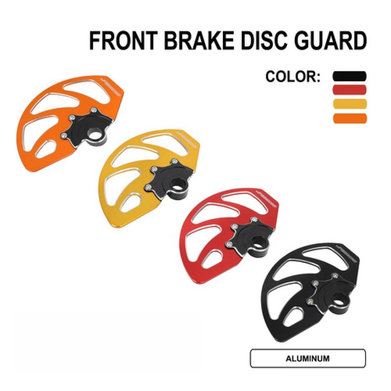 Motorrad-Scheibenbremsenschutz vorne – universell passend für X160/X260, langlebige Aluminiumlegierung, leicht und korrosionsbeständig (Schwarz/Rot, Schwarz)_voghion.com