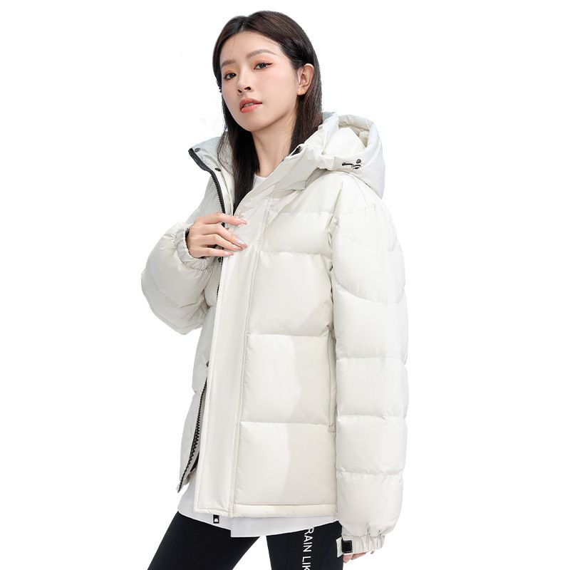 Couple's Winter Puffer Jacket - Unisex Hooded Down Coat With Detachable Collar_voghion.com
