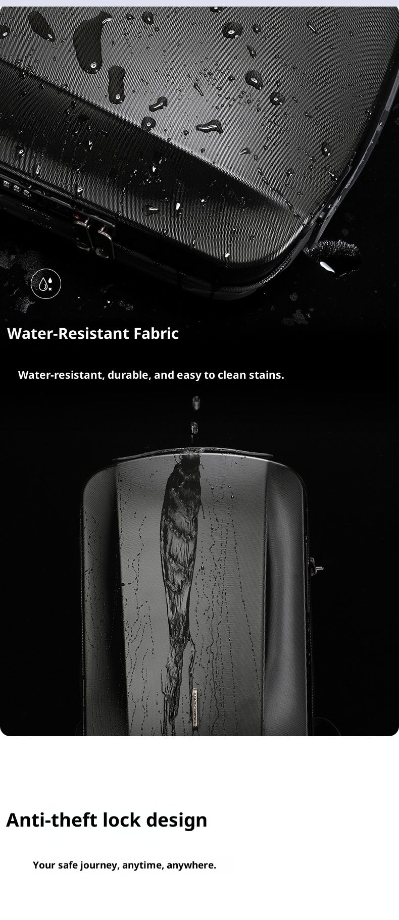 Sac à dos rigide anti-pression Concept Series - Port de chargement USB, compatible avec un ordinateur portable de 17,3 pouces, léger et résistant à l'eau, idéal pour le travail et les voyages._voghion.com