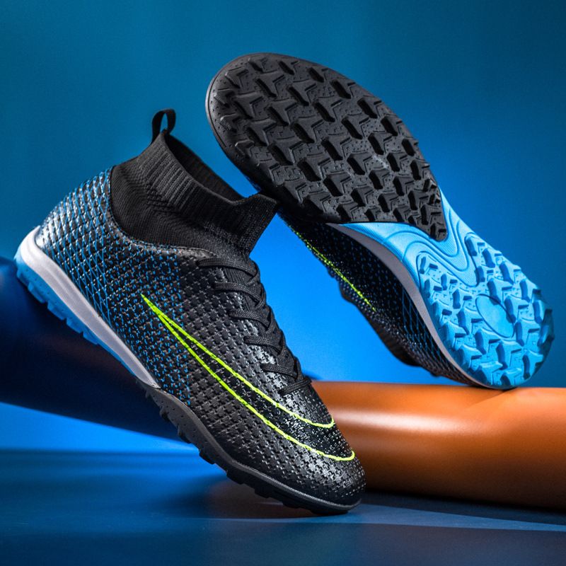 Neues Paar Fußballschuhe für Herren mit hohen Spitzen und langen, gebrochenen Nägeln, Trainingssportschuhe_voghion.com