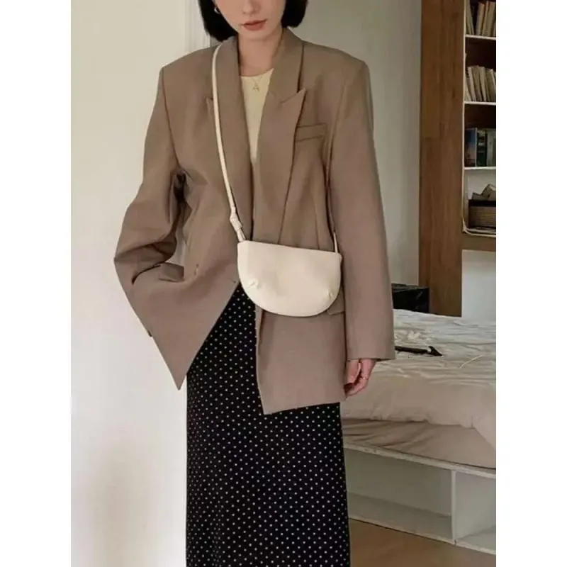 Borsa a tracolla da ufficio da donna, con tracolla singola, in pelle di mucca, con fibbia, stile retrò, di alta qualità, nuova moda, solida_voghion.com