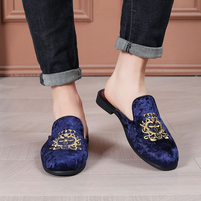 Unschlagbare Qualität Unschlagbare Qualität Neue bestickte Herrenschuhe, einteilige Herren-Loafer, nicht riechende Fußbedeckungen für den Sommer, Freizeitschuhe mit runder Spitze_voghion.com