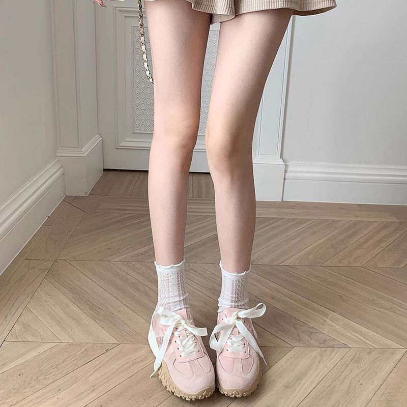 Leisure sports with Forrest Gump shoes small white shoes silver German training shoes thick soles and elevating shoes_voghion.com