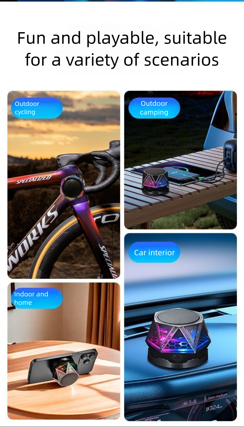 Berlin Sound Colorful Magnetic Suction Mobile Phone Speaker Wireless Portable Outdoor Small Mini Bluetooth Subwoofer_voghion.com