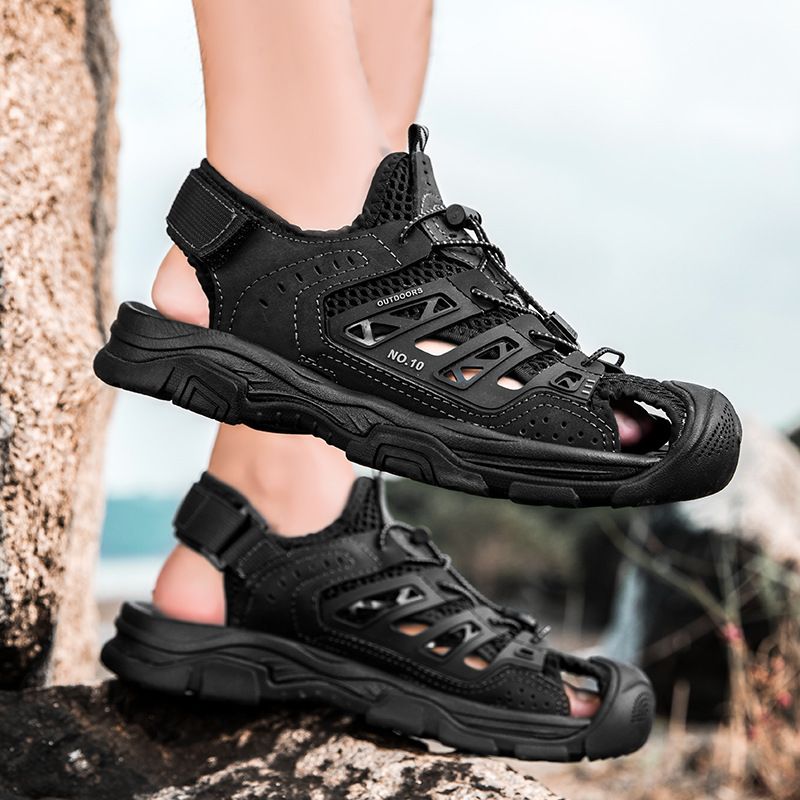Unschlagbare Qualität Neue Sommersandalen für Herren mit rutschfestem, verschleißfestem MH, ausgehöhlten Sandalen für Outdoor-Wanderungen, Sport und Freizeit am Strand_voghion.com