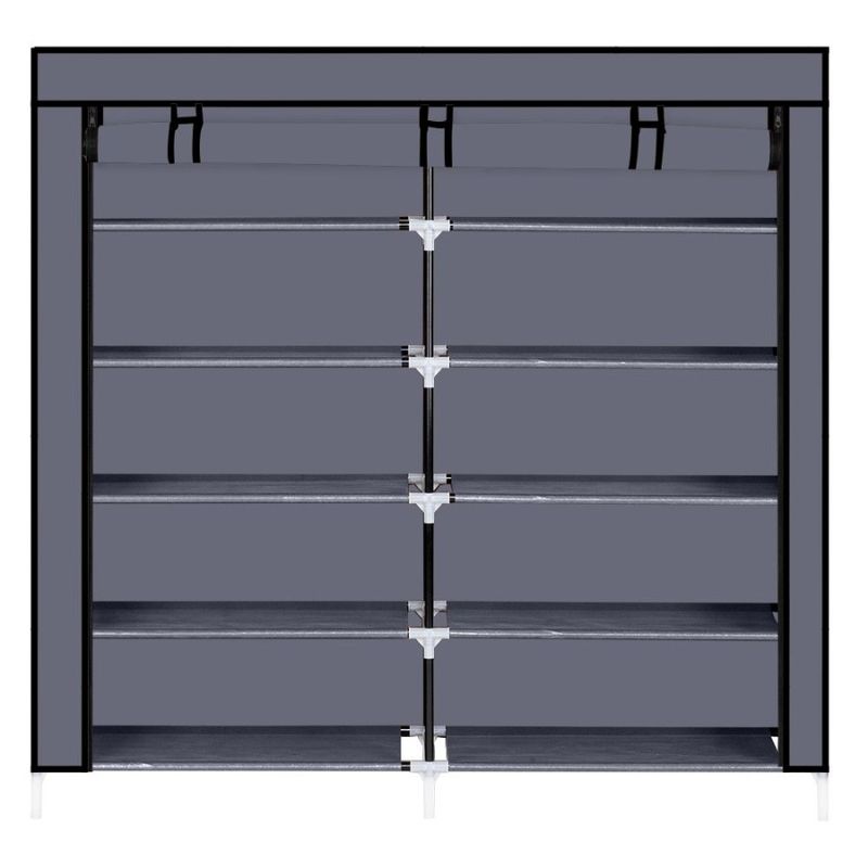 Cover Portable Shoe Cabinet Organizer Closet 7 Rack Fabric Storage Tiers Shoe_voghion.com