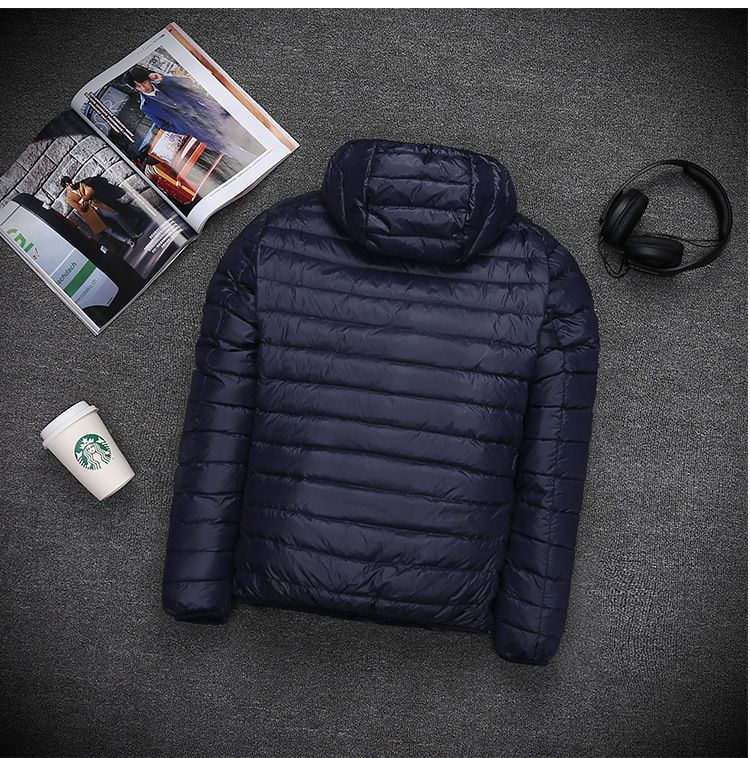 Ultralicht donsjack voor heren – Slim Fit, opvouwbare pufferjas met capuchon, winddicht en waterafstotend (M-4XL, reisklaar)_voghion.com