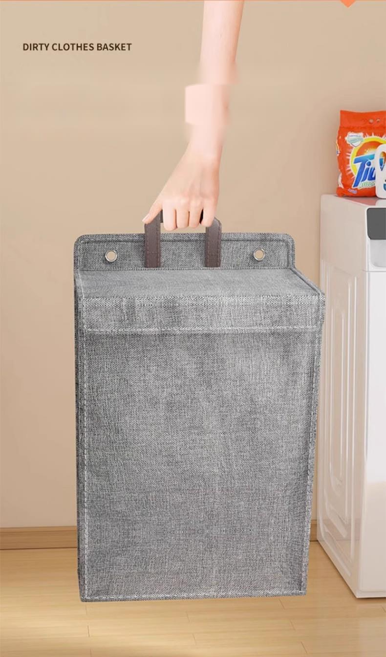 Nieuwe praktische, aan de muur te bevestigen, opvouwbare wasmand voor in de slaapzaal, multifunctionele wasmand_voghion.com