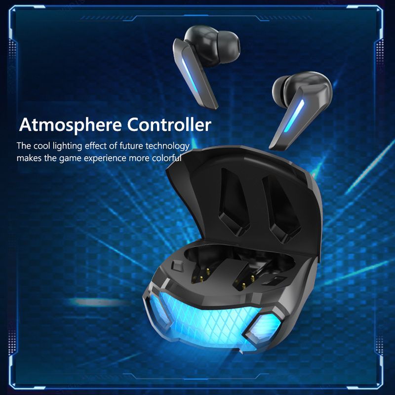 M5 Kabellose Musik-Ohrhörer BT-kompatibel 5.2 Dual-Modi TWS Sport-Gaming-Kopfhörer-Headset mit Atemlicht_voghion.com