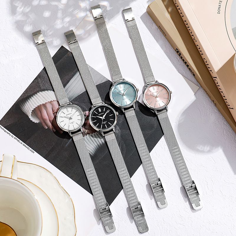Nuovo orologio da donna con cinturino in maglia semplice, stile femminile, per studenti maschi, feste, nicchia, orologio da polso di fascia alta con senso estetico_voghion.com